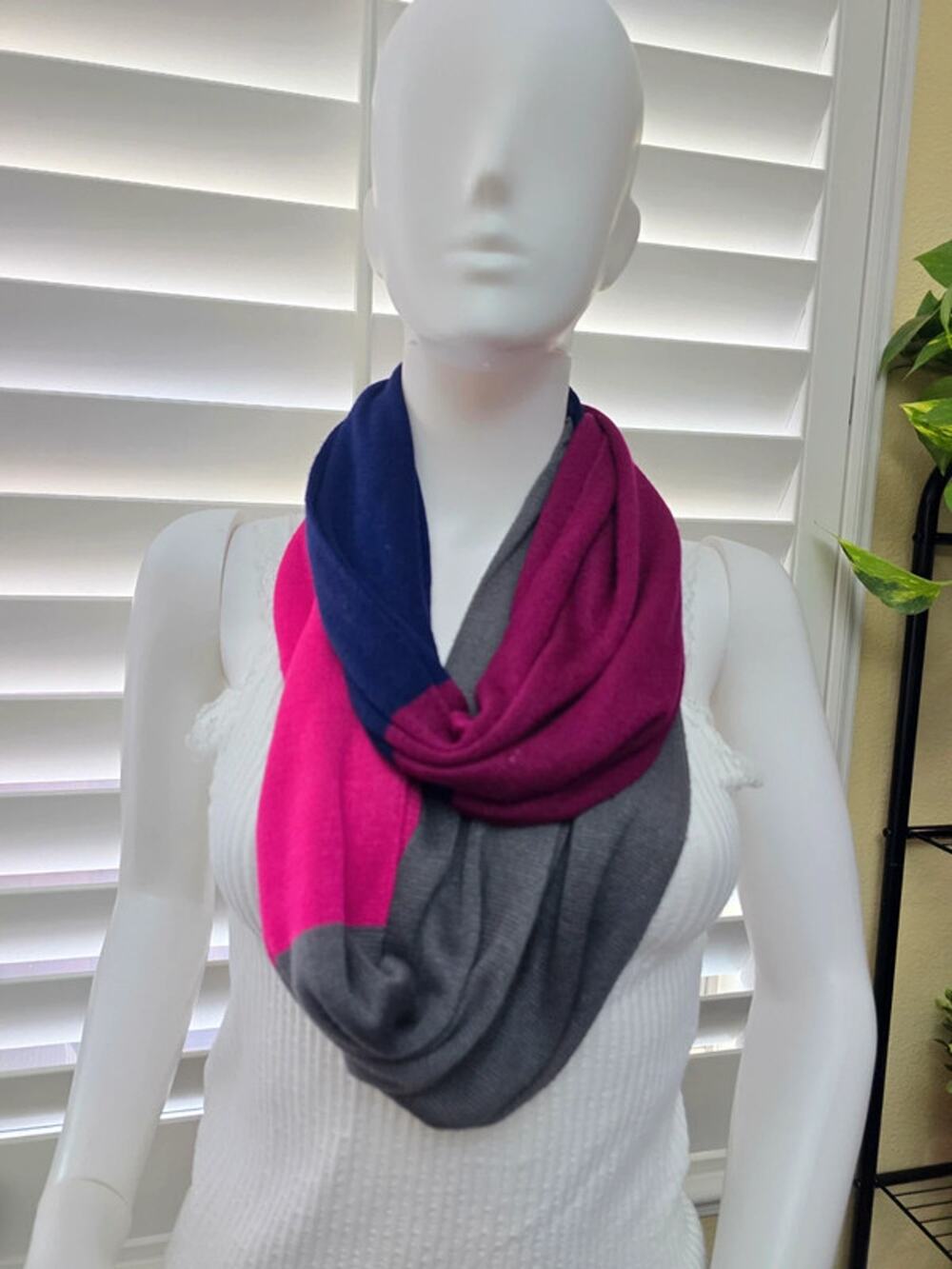Multicolor Knit Cozy Cottage Potter Y2K 90s Scarf OSFM